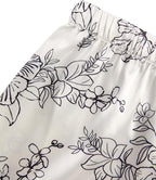 LYANER Women's Silky Satin Pajamas Set Short Sleeve Button Down Shirt With Shorts Pjs Set Sleepwear