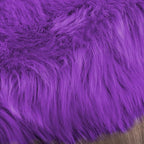 Latepis Round Area Rugs 6ft Washable Fur Rugs for Bedroom Purple Faux Sheepskin Rug Fluffy Shag Rug for Living Room Soft Shaggy Rug Dorm Room Decor