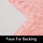 Latepis Pink Area 8x10 Shaggy Faux Sheepskin Fur Rug for Living Room Floor Cute Plush Carpet for Bedroom Girls Soft Furry Rug Luxury Home Decor