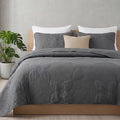 Bedsure King Quilt - Dark Grey Bedspread King Size & Lightweight Comforter, Modern Coverlet with Mandala Pattern, Ultra Soft All-Season Bedding, 106 x 96 Inches | Stitch-Free Quilting, Ultra Soft, Lightweight, Machine Washable, Pet-Friendly