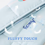 HOSUKKO Weighted Blanket - 2 lbs Blue Airplane Heavy Blanket - Small Size Breathable Blanket(19 * 21 inches, 2 lbs)