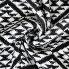 Nordic Style Black and White Stripes Throw Blanket for Couch,Soft Cozy Cable Knit Throw for Bed Sofa Chair Living Room,Lightweight Warm Maximalist Decor Christmas Blanket,50"x60"(cr-D01)
