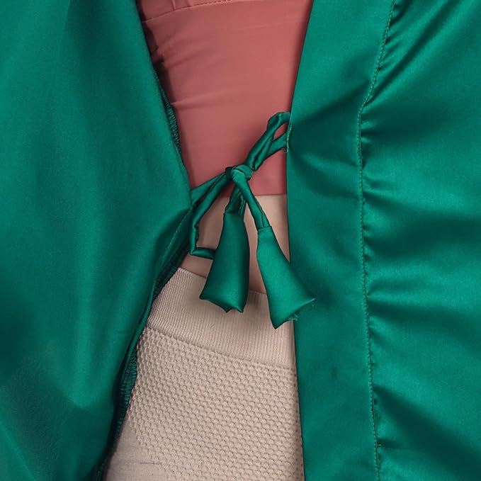 Silk Robes for Women Ankle Length Satin Kimono Robes with Belt Bridemaids Sleepwear Bachelorette Nightgown