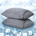 puredown® Pillows Standard Size Set of 2, Shredded Memory Foam Pillows, Cooling Pillow for Sleeping, Bed Pillows Standard Size with Adjustable Foam for Side, Back and Stomach Sleepers, Grey