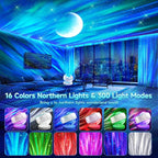 Northern Lights Projector,300+Color Modes Galaxy Projector for Bedroom, 15 White Noise, 5Moon Star Projector, Bluetooth, Remote Timer, Room Decor Bluetooth Teen Girl Gifts for Boys Gift Birthday Gifts