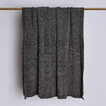 Best Home Fashion Super Soft Luxe Sheen Chenille Throw Blanket, Warm and Cozy Knitted Decorative Blanket for Sofa, Couch and Bed All Seasons 60 x 80 Inches- Grey