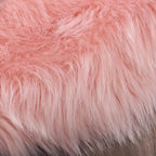 Latepis Pink Rugs for Bedroom Girls Washable Runner 2x6 Faux Fur Rug Soft Furry Rugs Fluffy Throw Sheepskin Rug Cute Room Décor Cushion, Runner