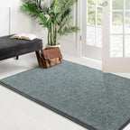 Keeko Soft Rugs for Bedroom, 3x5 Living Room Area Rug Washable Memory Foam Small Entryway Throw Rugs Low Pile Minimalist Non Slip Bedside Rug Carpet for Kids Nursery Dorm Room Decor Grey
