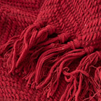 BATTILO HOME Christmas Decor Red Throw Blanket for Couch, Knit Throw Blanket for Bed, Super Soft Cozy Warm Red Christmas Blankets for Winter Couch Bed Sofa, 60"x80"