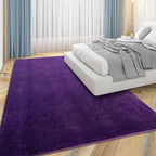 Przemy Washable Area Rug for Living Room Bedroom, 6x9 Feet Dark Purple Memory Foam Rug, Super Soft Modern Indoor Carpet for Kids Room Girls Boys Dorm Nursery Decor Mat