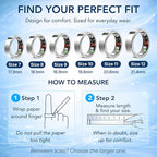 Smart Ring Health & Fitness Tracker for Men & Women – Sleep, Heart Rate & SpO₂ Monitoring, Stress & Activity Tracking, Women’s Health Support, 180+ Sports Modes, IP68 Waterproof, No Subscription Fee