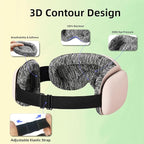 5.4 Bluetooth Sleep Mask with 12 White Noises, 3D Sleep Headphones for Women Men 100% Pressure-Free & BlockOut,Wireless Eye Mask for Side Sleepers Travel