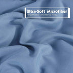 HIG 3pc Dusty Blue Twin/Twin XL Comforter Set - All Season Reversible Down Alternative Comforter with Sham - Quilted Duvet Insert with Corner Tabs - Box Stitched Blanket - Breathable, Soft, Fluffy