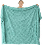 NEWCOSPLAY Super Soft Twin Blanket Sage Green Love Premium Silky Flannel Fleece 3D Heart Checkered Lightweight Bed Blanket All Season Use (Sage Green Love, Twin(60"x80"))
