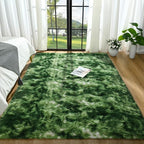 Tie-Dyed Green Area Rugs 5x8 Feet Rug for Bedroom Living Room, Cute Indoor Shaggy Carpets, Plush Soft Rug for Kids Room, Fluffy Rugs for Girls Boys Nursery Room Home Decor