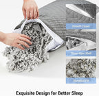 puredown® Pillows Queen Size Set of 2, Shredded Memory Foam Pillows, Cooling Foam Pillow for Sleeping, Soft Bed Pillow Queen Size with Adjustable Foam for Side, Back and Stomach Sleepers, Grey