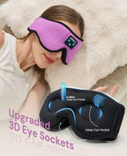 Sleep Mask with Bluetooth 5.4 Headphones, Wireless Sleeping Headphones with Ultra-Thin Stereo Speakers for Side Sleepers, Soft Headband & Blackout Eye Mask for Sleeping, Ideal for Meditation Travel
