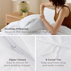 Bedsure Duvet Cover California King Size - Soft Double Brushed Bedding Set for Kids & Adults, Zipper Closure, 3 Pieces, Includes 1 Duvet Cover (104"x98") & 2 Pillow Shams, NO Comforter, White