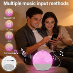 Sunrise Alarm Clock with Bluetooth Speaker, Dual Alarm Clock Radio with White Noise Sleep Machine, RGB Bedside Night Light, FM Radio, 10W Stereo Sound, Rechargeable Smart Clock for Bedroom
