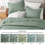 Bedsure King Quilt - Sage Green Bedspread King Size & Lightweight Comforter, Modern & Boho Coverlet with Clover Pattern, Ultra Soft All-Season Bedding, 106 x 96 Inches | Stitch-Free Quilting, Ultra Soft, Lightweight, Machine Washable, Pet-Friendly