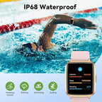 LIVIKEY Fitness Tracker Watch with Heart Rate Monitor, Activity Tracker with Pedometer, Sleep Monitor, Calories & Step Counter, IP68 Waterproof Smart Watches for Women Men Fitness Watch for Sports