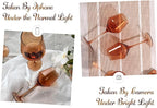Brown Wine Glasses Set 6-16oz Long Stem-African American Wine Glasses - Hand Blown Amber Stemware for Wedding,Birthday Party and Home Party