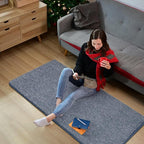Keeko Soft 2x4 Small Runner Rug, Bedside Rugs for Bedroom Indoor Runner Hallway Carpets Non Slip Living Room Area Throw Rugs Memory Foam Laundry Room Rug for Teen Kids Boys Dorm Room Decor Blue