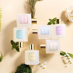 COCORRÍNA Reed Diffuser - Ocean Mist 6.7 Fl.oz Reed Diffuser Set with Sticks & Preserved Baby's Breath, Reed Diffuser for Home Bathroom Shelf Decor