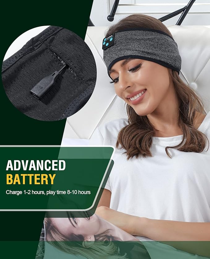 Sleep Headphones, Sleeping Headphones | Bluetooth Headband Earphones, Comfy Side Sleeping Earbuds with High Definition Stereo Speakers, Electronics, for Men Women