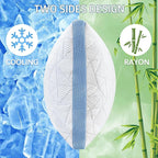BETU Cooling Pillow King Size, Shredded Memory Foam Pillows for Hot Sleepers, Adjustable Firm Bed Pillows, Hotel Collection Side Sleeper Pillow for Back Pain, Neck, Blue, 20”x36”