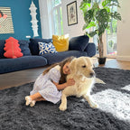 OLANLY 3x10 Machine Washable Runner Rugs for Hallway, Soft Fluffy Shaggy Bedside Rugs for Bedroom, Living Room, Indoor Floor Carpet for Kids Girls and Boys, Nursery Rooms, Home Decor Aesthetic, Grey