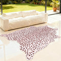 Leopard Rug, Cheetah Print Area Rug 4.6x5.2 Feet Faux Animal Print Skin Carpet for Living Room Bedroom Home Decor (Pink)