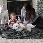 Bedsure Charcoal Fleece Blanket 50x70 Blanket - 300GSM Soft Lightweight Plush Cozy Blankets for Bed, Sofa, Couch, Travel, Camping