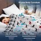 CuteKing Weighted Blanket for Adults (20lbs, 60"x80", Deer) Heavy Blanket for 180-190lbs, Weighted Blanket for Cooling & Heating with Premium Glass Beads, Thick Blanket for Adult All-Season