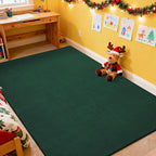 Przemy Washable Area Rug for Living Room Bedroom, 5x7 Feet Green Memory Foam Rug, Super Soft Modern Indoor Carpet for Kids Room Boys Girls Dorm Bedside Nursery Decor