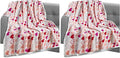 Elegant Comfort Throw Blanket, Reversible Sherpa Flannel, Ultra-Soft, Fuzzy, Cozy and Plush- All Season Lightweight Decorative Throw, 50 x 60 inches, Isabella Sherpa Throw (Pack of 2)