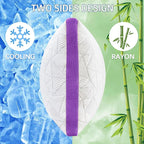 BETU Cooling Pillow Queen Size, Shredded Memory Foam Cool Pillow for Hot Sleepers, Adjustable Firm Soft Support Bed Pillows Perfect for Back Neck Pain and Side Sleeping with Pillow Case Cover, Purple