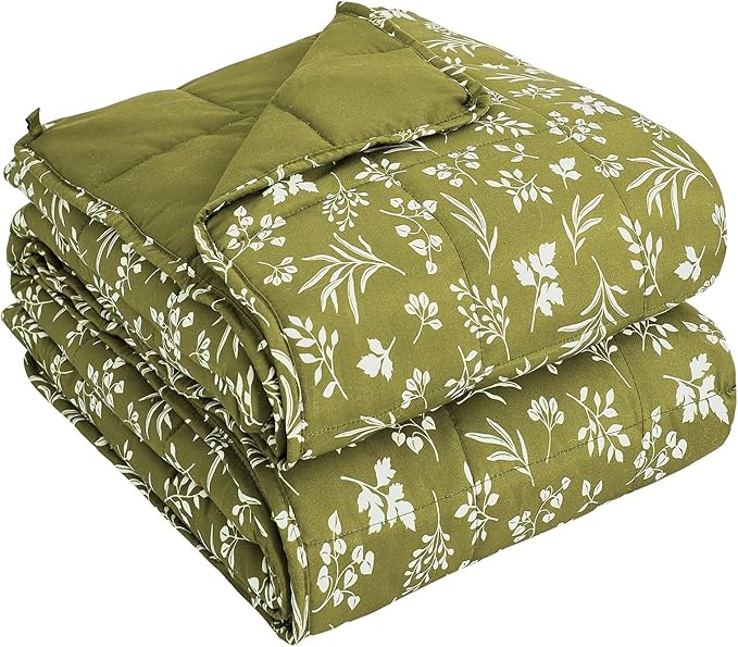 yescool King Size Weighted Blanket for Adults (20 lbs, 80” x 87”, Sage) Cooling Heavy Blanket for Sleeping Perfect for 190-210 lbs, Breathable Blanket for Adults & Couple All Season, Machine Washable