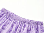 Beezizac Little & Big Girls Satin Silky Button Pajama Summer Short Sleeves Set Trendy Outfit Kid Size 6-16