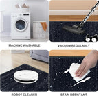 Cat Area Rug 2x3 ft Entry Rug Washable Boho Rugs Non Slip Low Pile Floral Door Mat Small Carpet for Bedroom, Bedside, Kids Room, Office, Dining Room