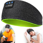 LC-dolida Sleep Headphones Wireless Bluetooth Headband Headphones for Sleeping Music Band Cozy Sleep Mask with Thin HD Stereo Speakers Perfect for Side Sleepers(Moss)