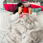 Bedsure GentleSoft Fleece Throw Blanket Linen - 300GSM Soft Lightweight Plush Cozy Blankets for Bed, Sofa, Couch, Travel, Camping, 50x60 inches