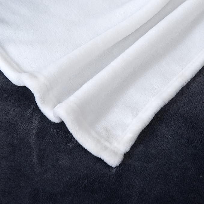 Elegant Comfort Luxury Velvety Feel Blanket, All-Season Lightweight Blanket, Ultra Plush, Soft, Cozy-Fuzzy Flannel Fleece for Couch, Sofa, Bed, Travel, Ombre Design, King/California King, Gray