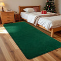 Andecor Shag Runner Rug for Bedroom Living Room, 2x6 Green Washable Fluffy Hallway Runner Area Rugs for Kitchen Boys Girls Kids Room Home Decorations Carpet