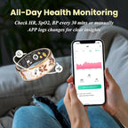 Enamel Craft Smart Ring for Women & Men - No Subscription Fee Fitness Tracker with Sleep Tracking, Heart Rate, SpO2 - IP68 Waterproof for iPhone Android - Activity Tracker, Remote Camera (9)