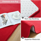 Softlife Red Area Rug for Bedroom Living Room, Solid Non-Slip 5x7 Fluffy Carpet with Soft Low Pile for Kids Boys Girls, Machine Washable Fuzzy Aethetic Rugs Home Dorm Decor