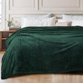 Exclusivo Mezcla Fleece Twin Size Bed Blanket, Ultra Soft, Lightweight and Fuzzy Forest Green Blanket for Women, Home Decor, 60x80 Inches