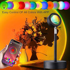 Sunset Lamp with Phone APP Remote-16 Colors LED Projection Light-Ambient Lighting Mood Setting-Golden Hour Light Photography Tiktok-USB Night Lights-Cool Room Decor for Bedroom Game Room-Kids Adults