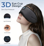LC-dolida Bluetooth Sleep Mask with White Noise，Sleep Headphones,Bluetooth Wireless Music Eye Mask, Ideal for Travel, Night Work, Napping, Side Sleeping and Office Use for Both Men and Women(Grey)