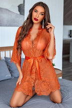 Avidlove Women's Lace Kimono Robe Babydoll Lingerie Mesh Nightgown S-5XL